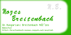mozes breitenbach business card